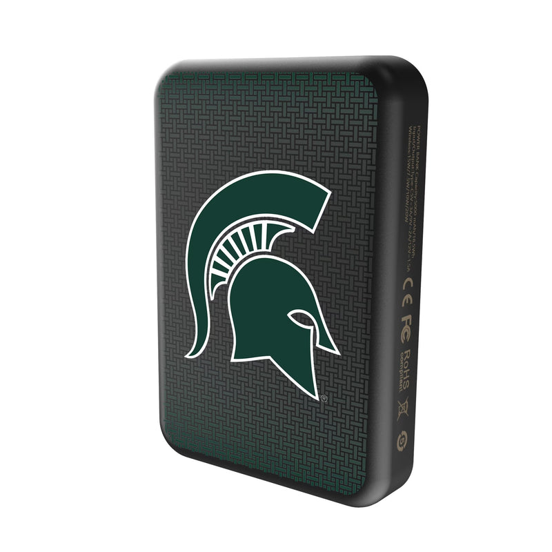 Michigan State University Spartans Linen Wireless Mag Power Bank Solo.Jpg