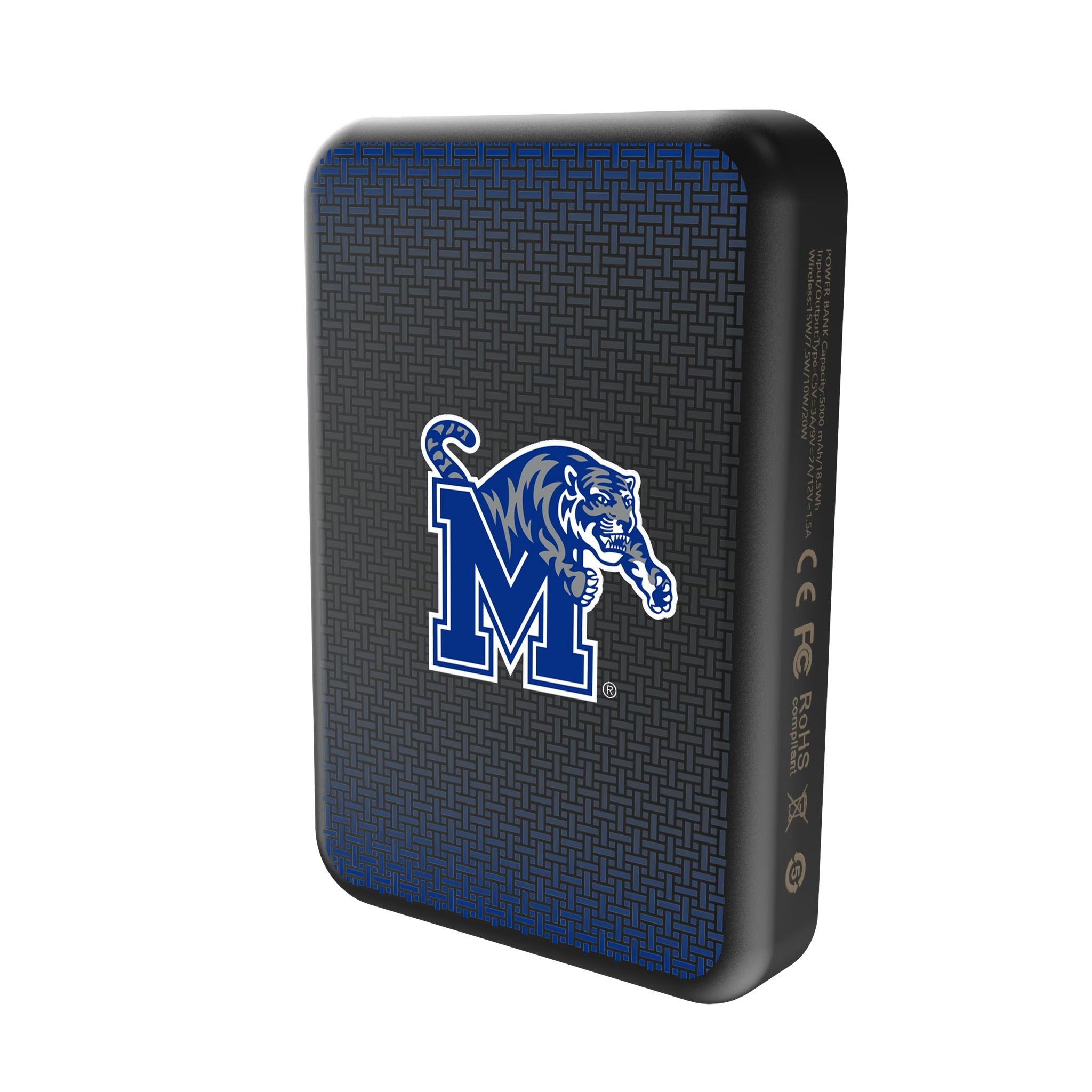 University of Memphis Tigers Linen Wireless Mag Power Bank Solo.Jpg