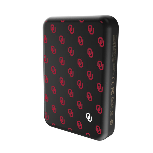 University of Oklahoma Sooners Fashion Pattern Wireless Mag Power Bank Solo.Jpg