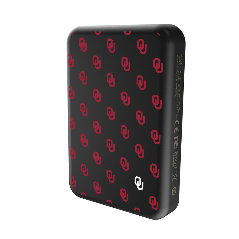 University of Oklahoma Sooners Fashion Pattern Wireless Mag Power Bank Solo.Jpg
