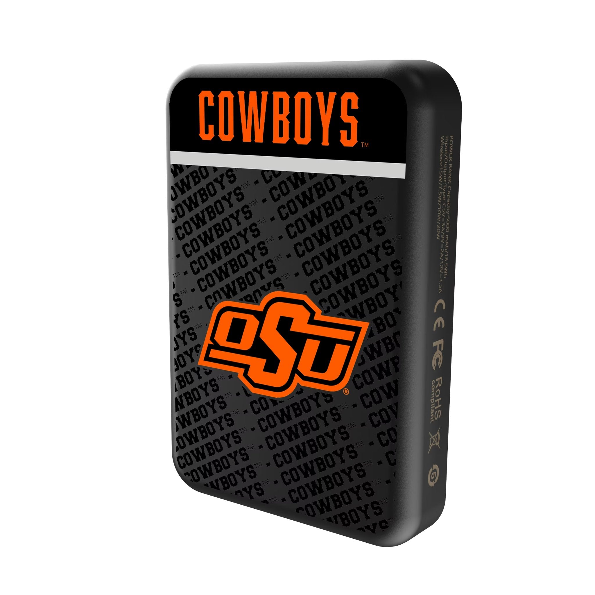Oklahoma State University Cowboys Endzone Plus Wireless Mag Power Bank Solo.Jpg