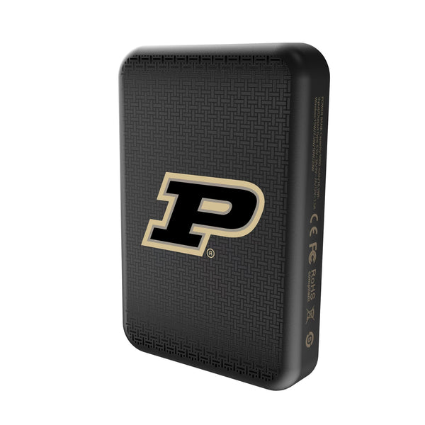 Purdue University Boilermakers Linen Wireless Mag Power Bank Solo.Jpg