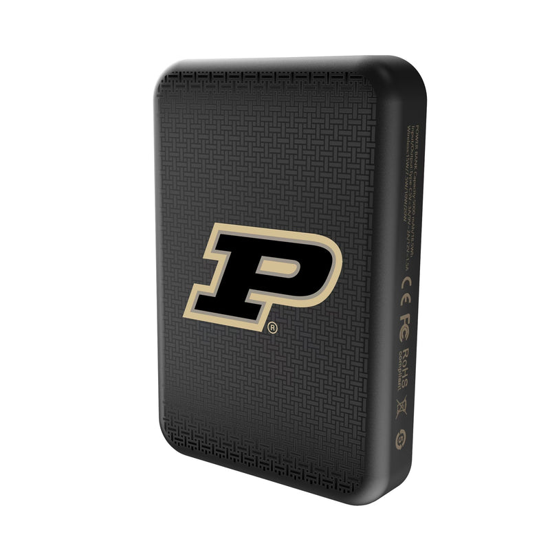 Purdue University Boilermakers Linen Wireless Mag Power Bank Solo.Jpg