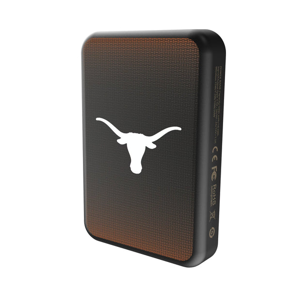 University of Texas Longhorns Linen Wireless Mag Power Bank Solo.Jpg