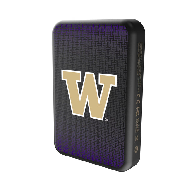 University of Washington Huskies Linen Wireless Mag Power Bank Solo.Jpg