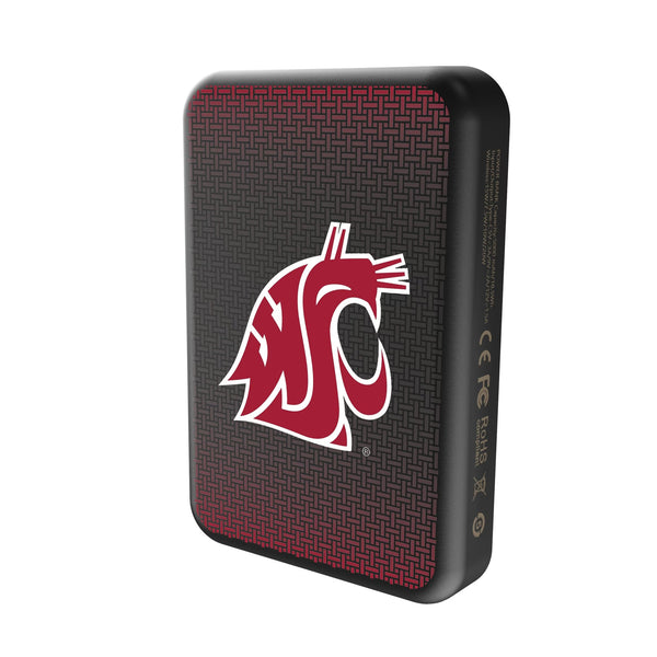 Washington State University Cougars Linen Wireless Mag Power Bank Solo.Jpg