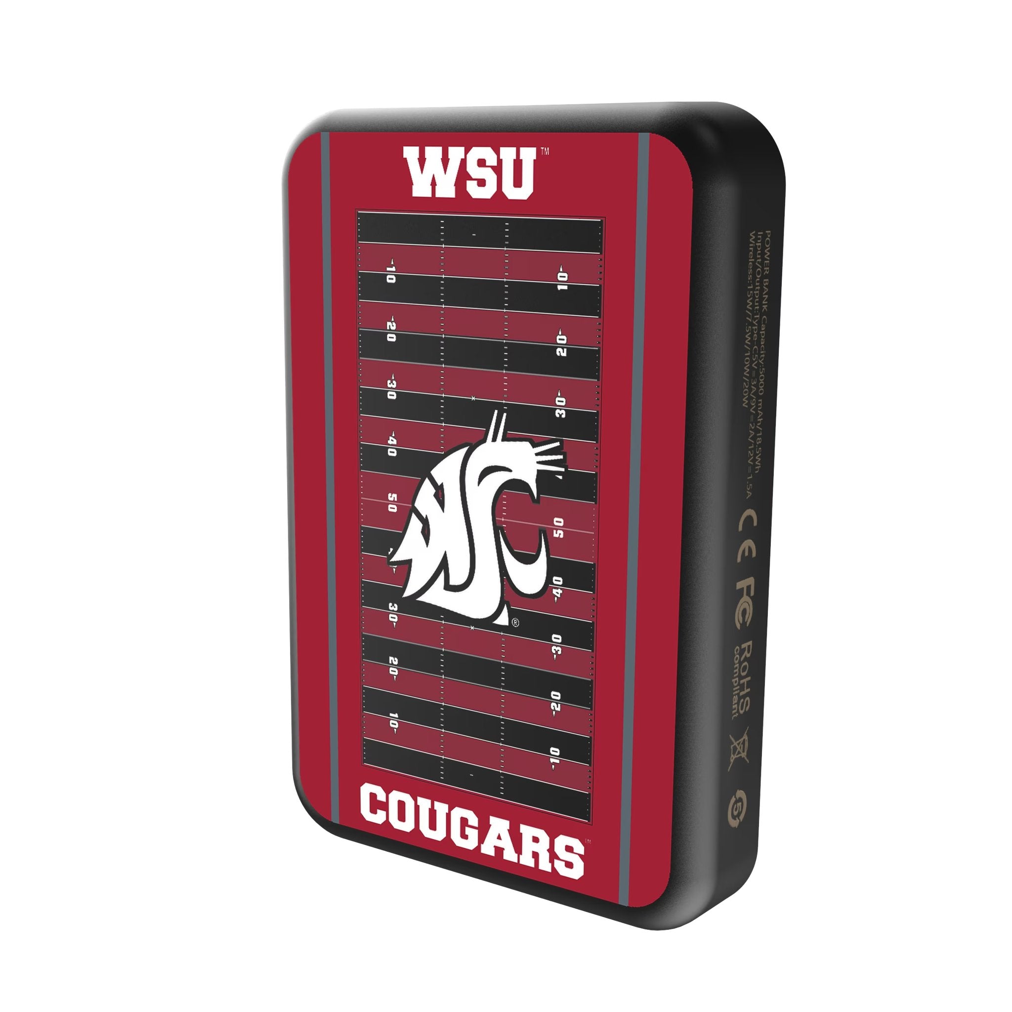 Washington State University Cougars Field Wireless Mag Power Bank Solo.Jpg