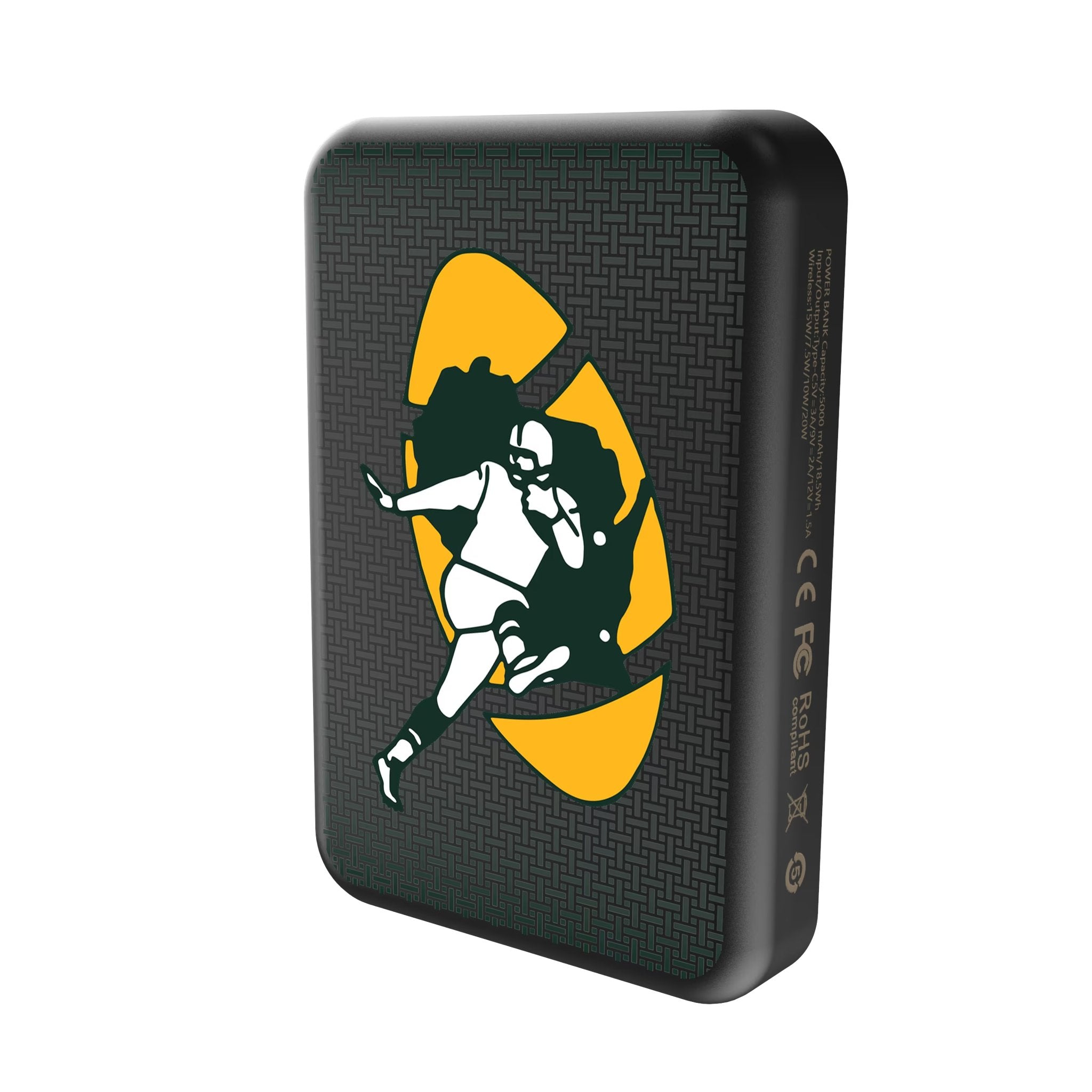 Green Bay Packers Historic Collection Linen Wireless Mag Power Bank Solo.Jpg