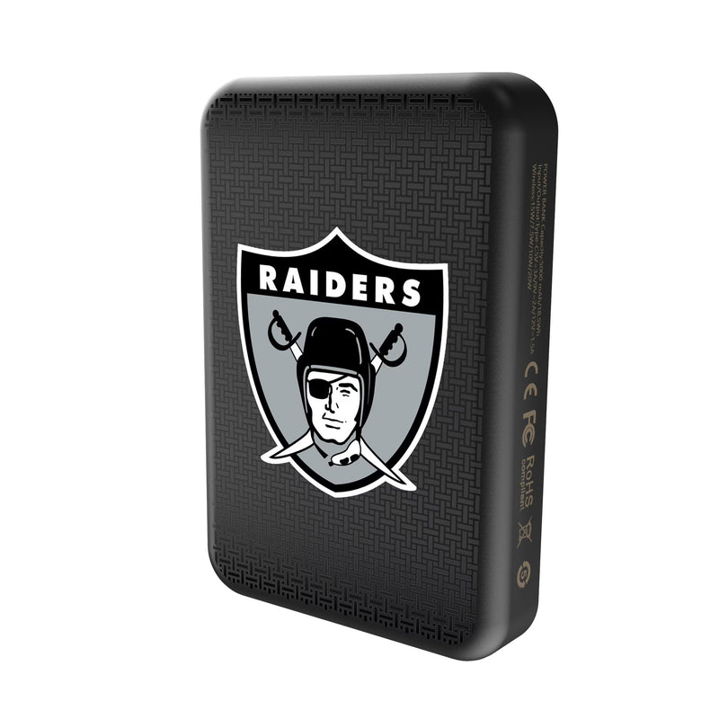 Oakland Raiders 1963 Historic Collection Linen Wireless Mag Power Bank Solo.Jpg