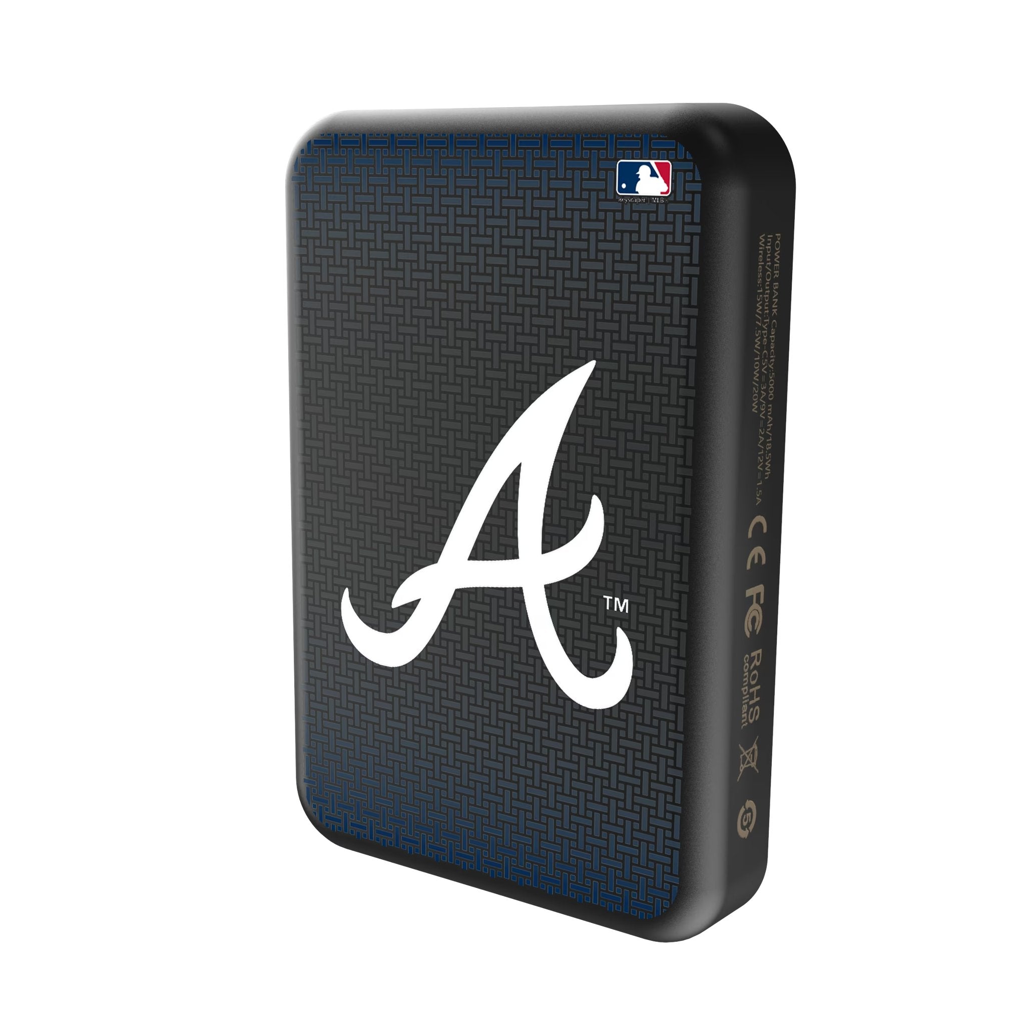 Atlanta Braves Linen Wireless Mag Power Bank Solo.Jpg