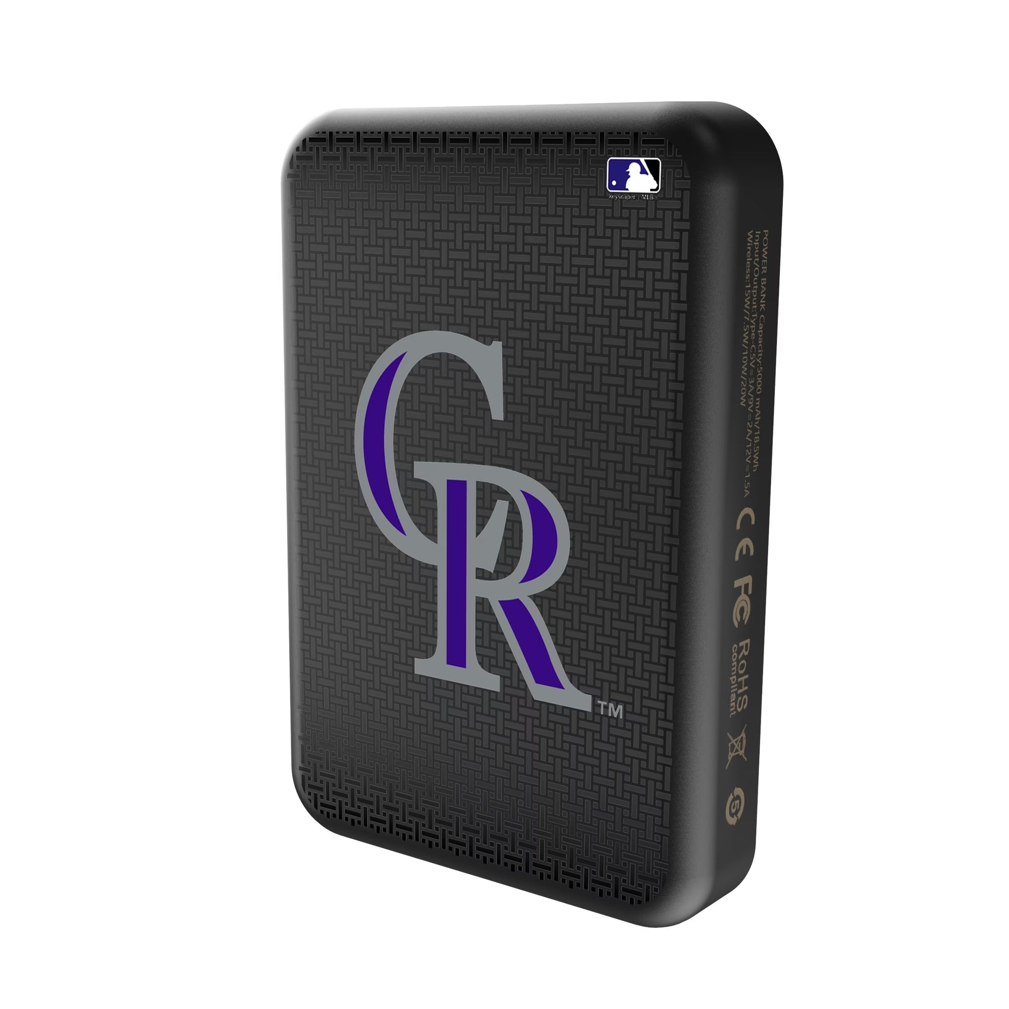 Colorado Rockies Linen Wireless Mag Power Bank Solo.Jpg