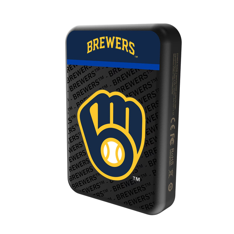 Milwaukee Brewers Endzone Plus Wireless Mag Power Bank Solo.Jpg
