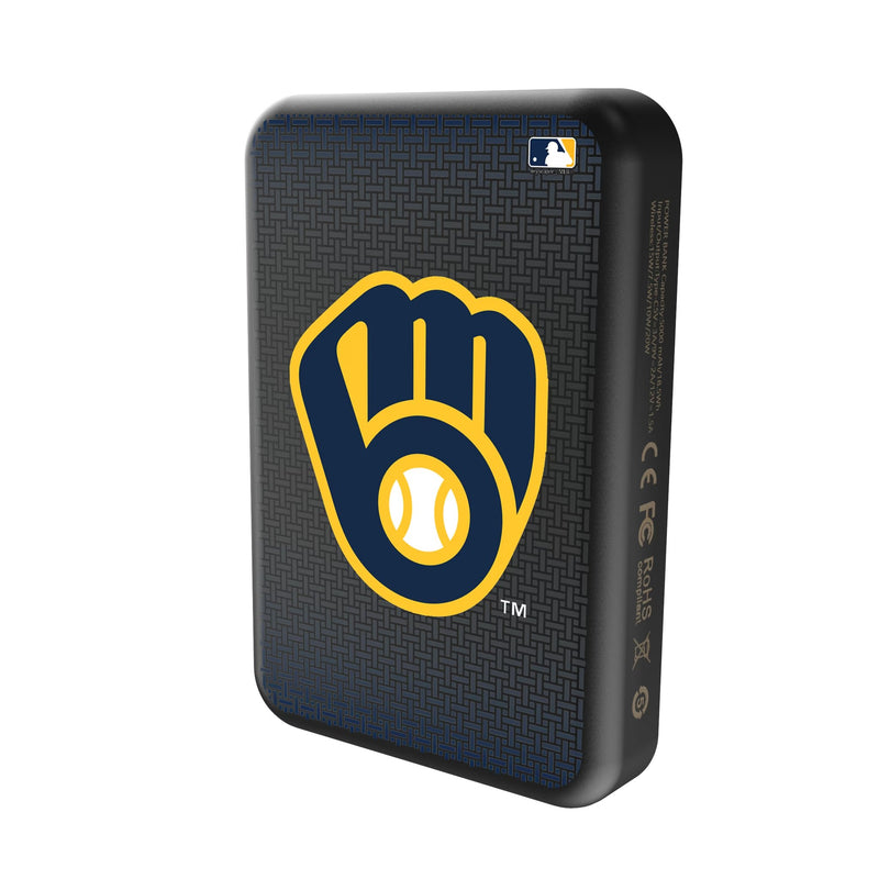 Milwaukee Brewers Linen Wireless Mag Power Bank Solo.Jpg