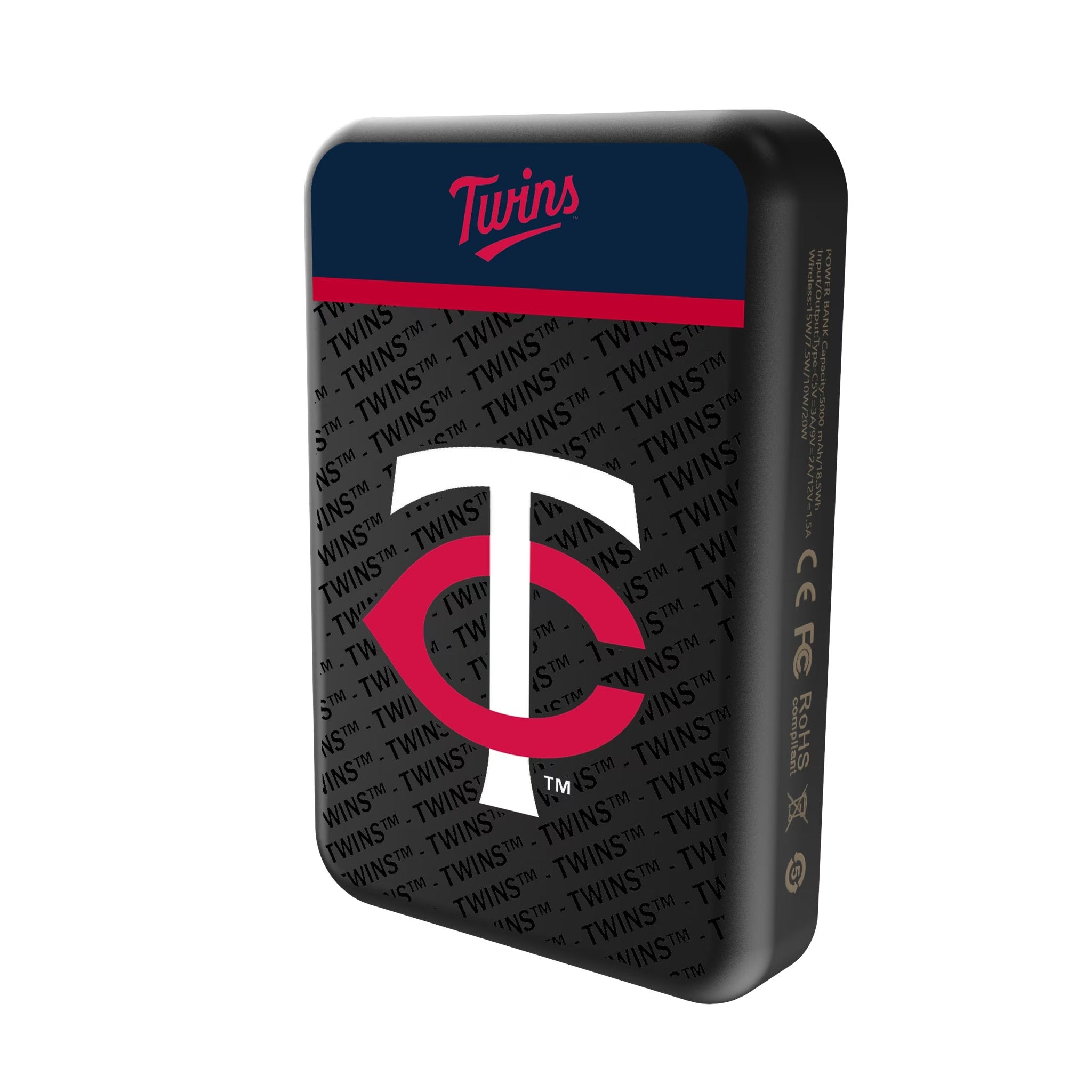 Minnesota Twins Endzone Plus Wireless Mag Power Bank Solo.Jpg