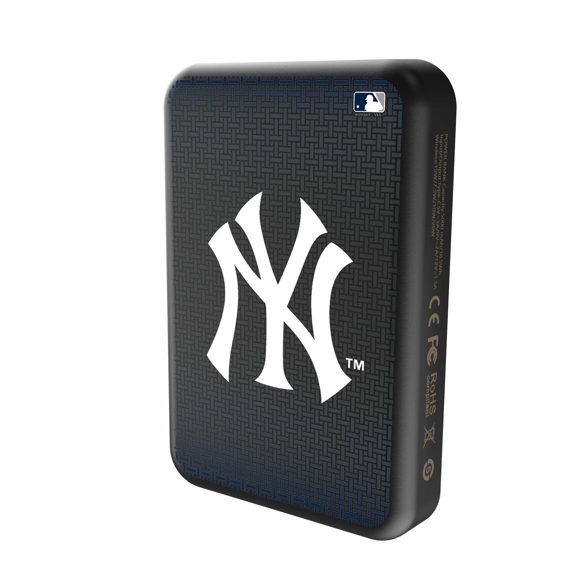 New York Yankees Linen Wireless Mag Power Bank Solo.Jpg