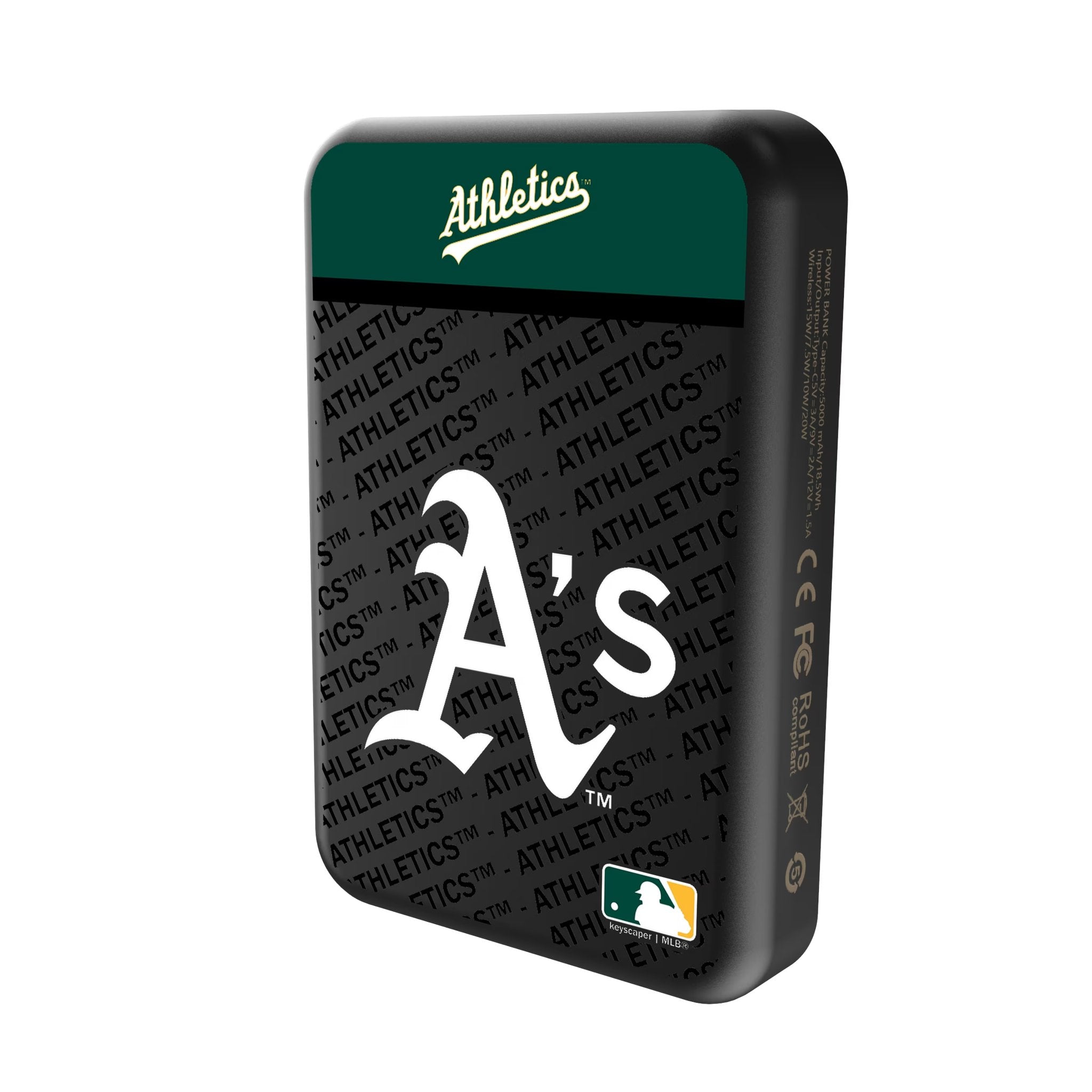 Oakland Athletics Endzone Plus Wireless Mag Power Bank Solo.Jpg