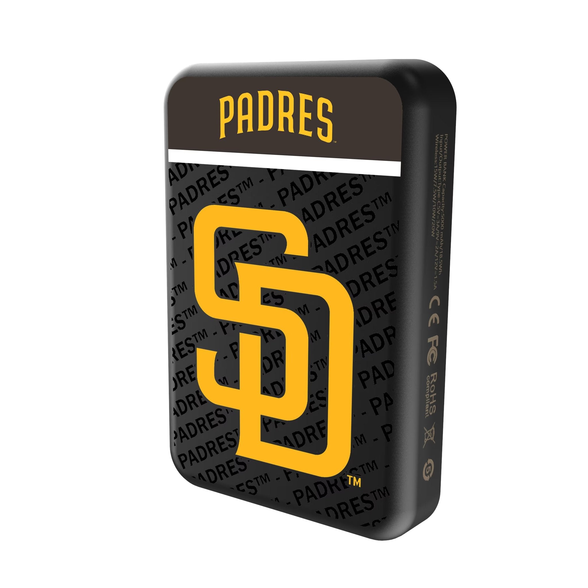 San Diego Padres Endzone Plus Wireless Mag Power Bank Solo.Jpg