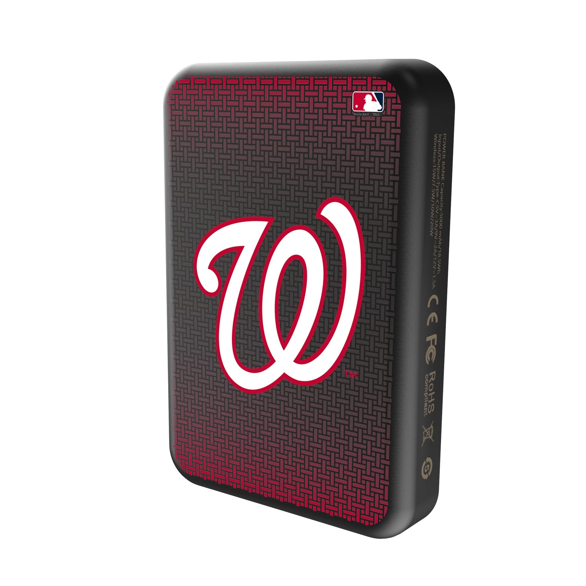 Washington Nationals Linen Wireless Mag Power Bank Solo.Jpg