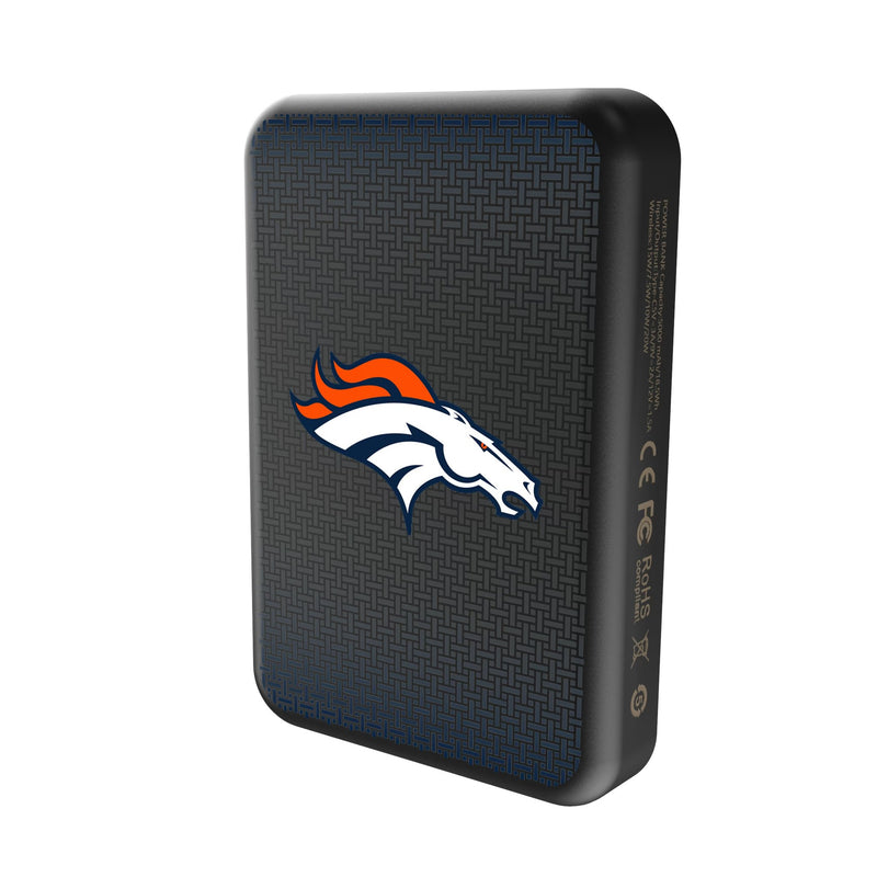 Denver Broncos Linen Wireless Mag Power Bank Solo.Jpg