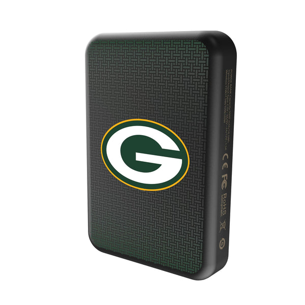Green Bay Packers Linen Wireless Mag Power Bank Solo.Jpg