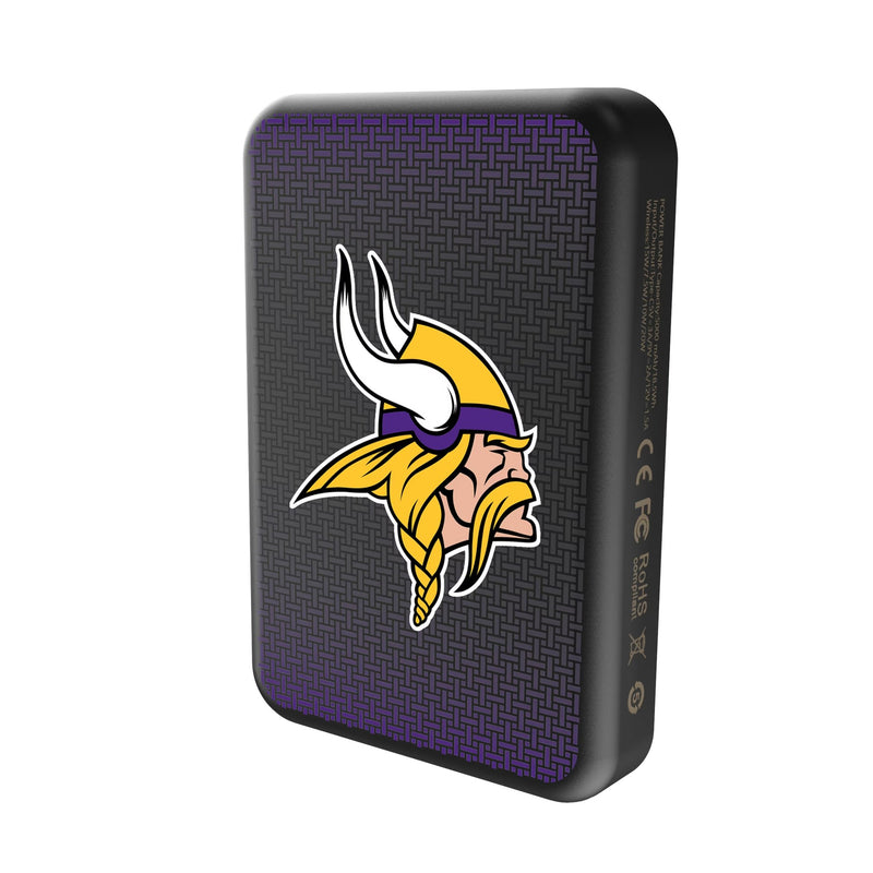 Minnesota Vikings Linen Wireless Mag Power Bank Solo.Jpg