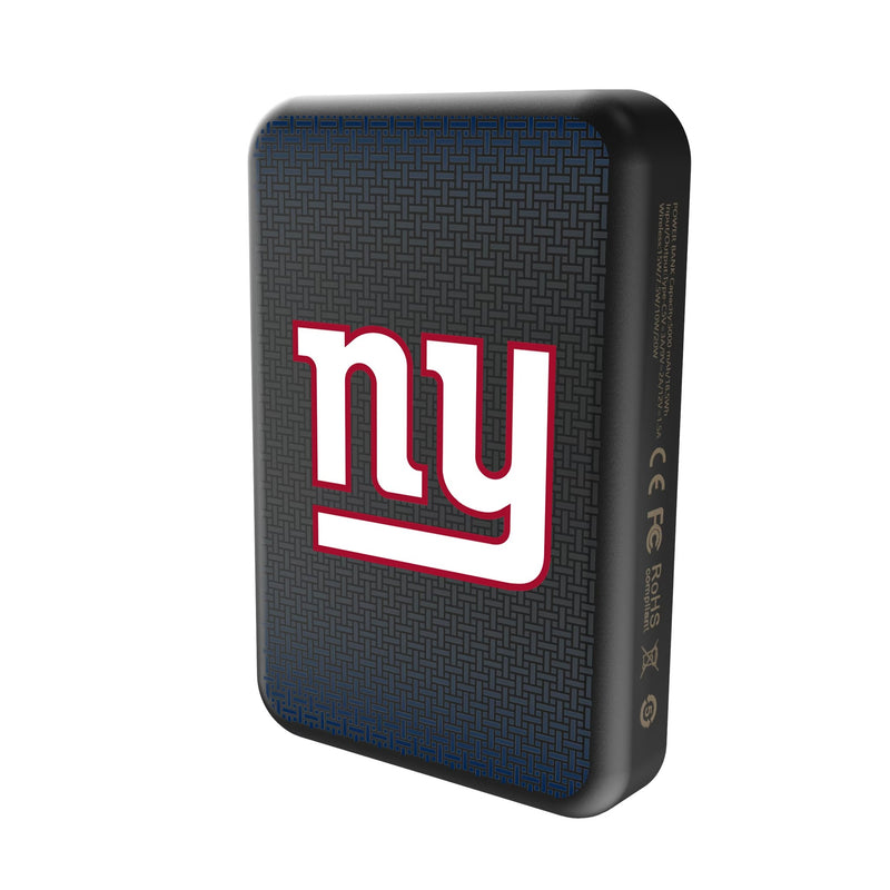 New York Giants Linen Wireless Mag Power Bank Solo.Jpg
