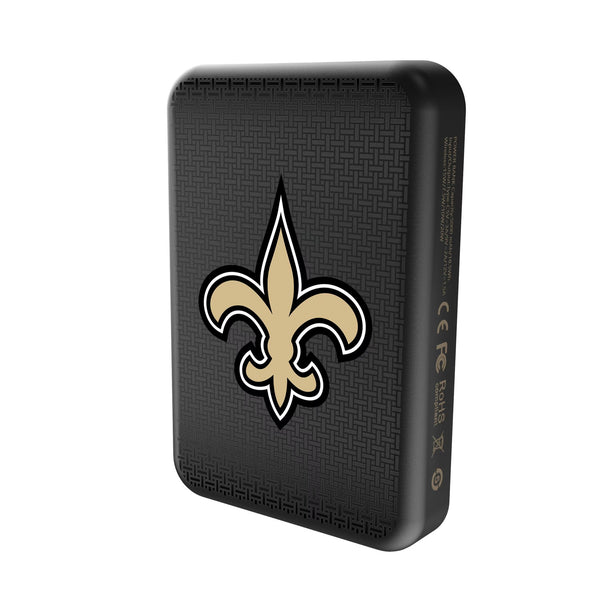 New Orleans Saints Linen Wireless Mag Power Bank Solo.Jpg