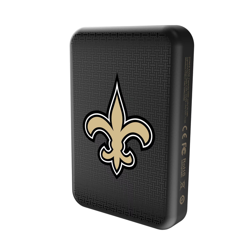 New Orleans Saints Linen Wireless Mag Power Bank Solo.Jpg