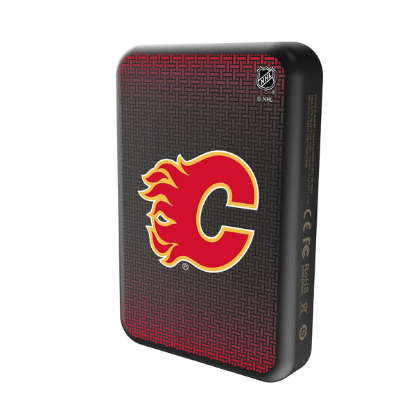 Calgary Flames Linen Wireless Mag Power Bank Solo.Jpg
