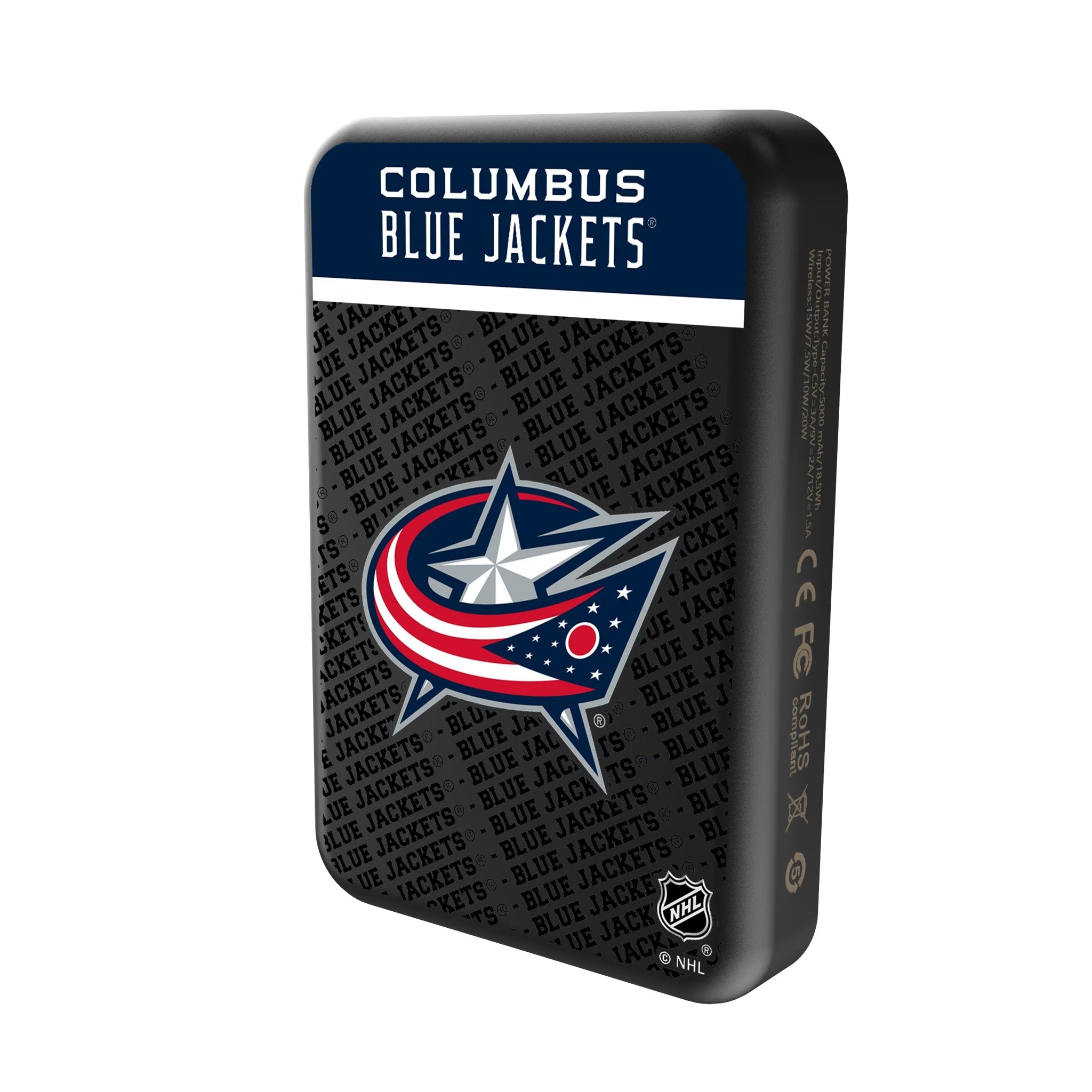 Columbus Blue Jackets Endzone Plus Wireless Mag Power Bank Solo.Jpg