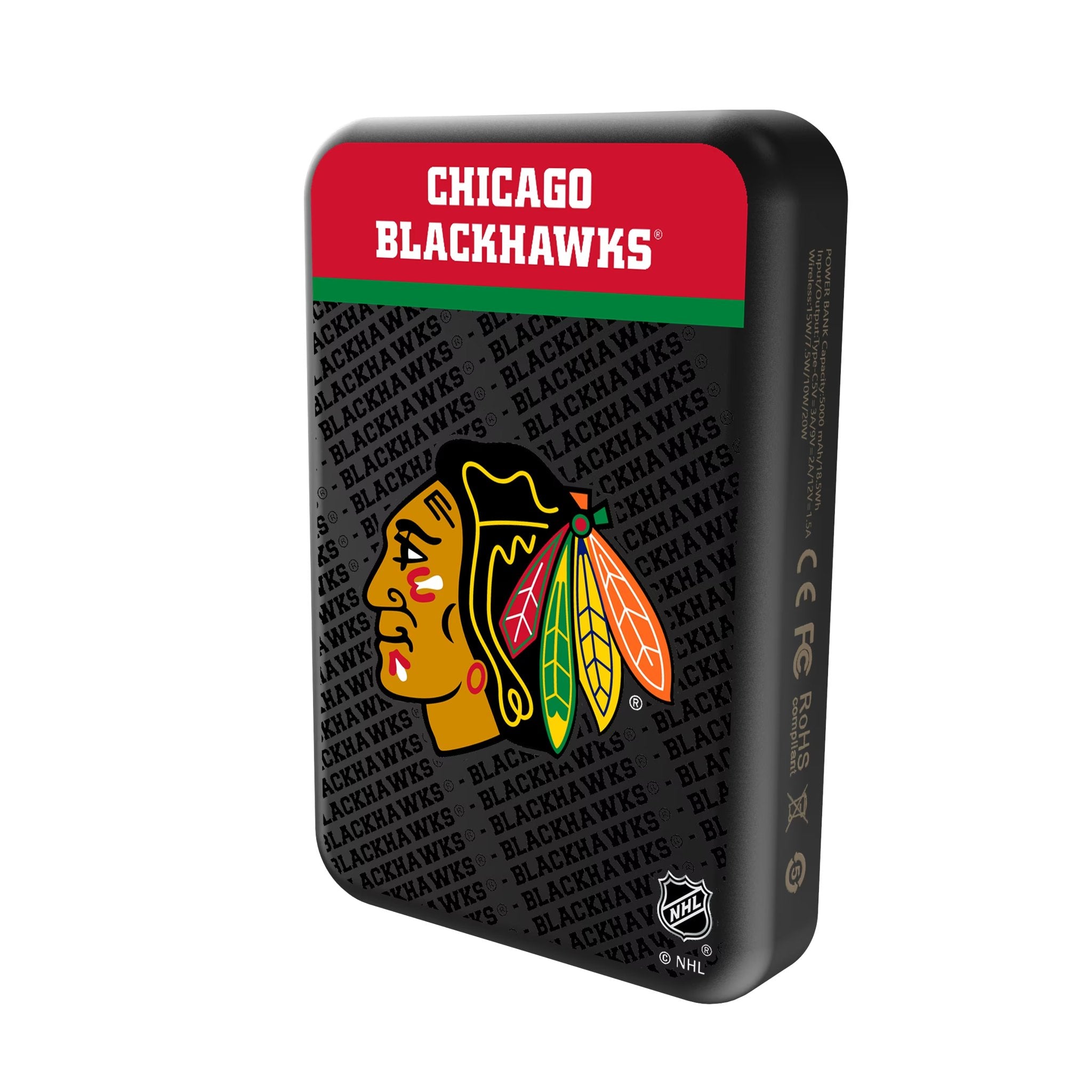 Chicago Blackhawks Endzone Plus Wireless Mag Power Bank Solo.Jpg