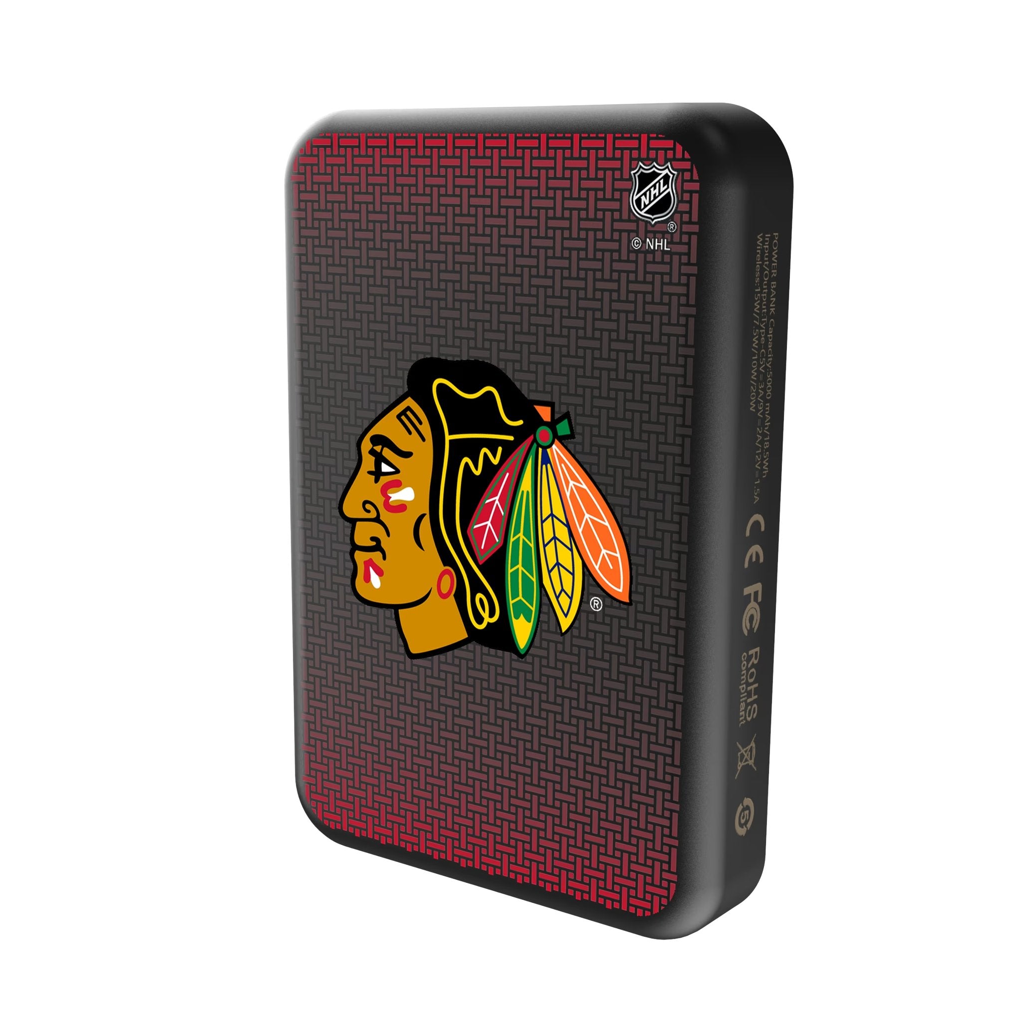Chicago Blackhawks Linen Wireless Mag Power Bank Solo.Jpg