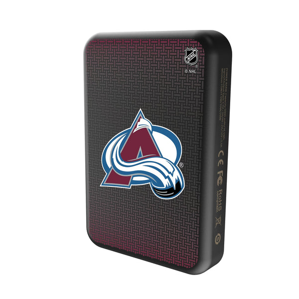 Colorado Avalanche Linen Wireless Mag Power Bank Solo.Jpg