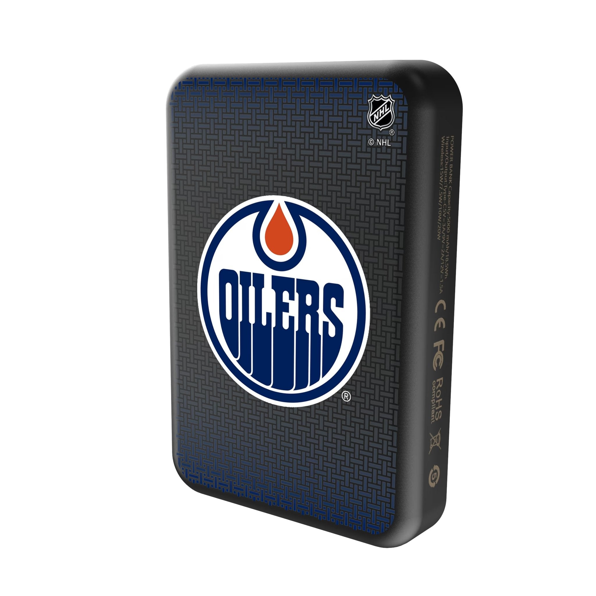 Edmonton Oilers Linen Wireless Mag Power Bank Solo.Jpg