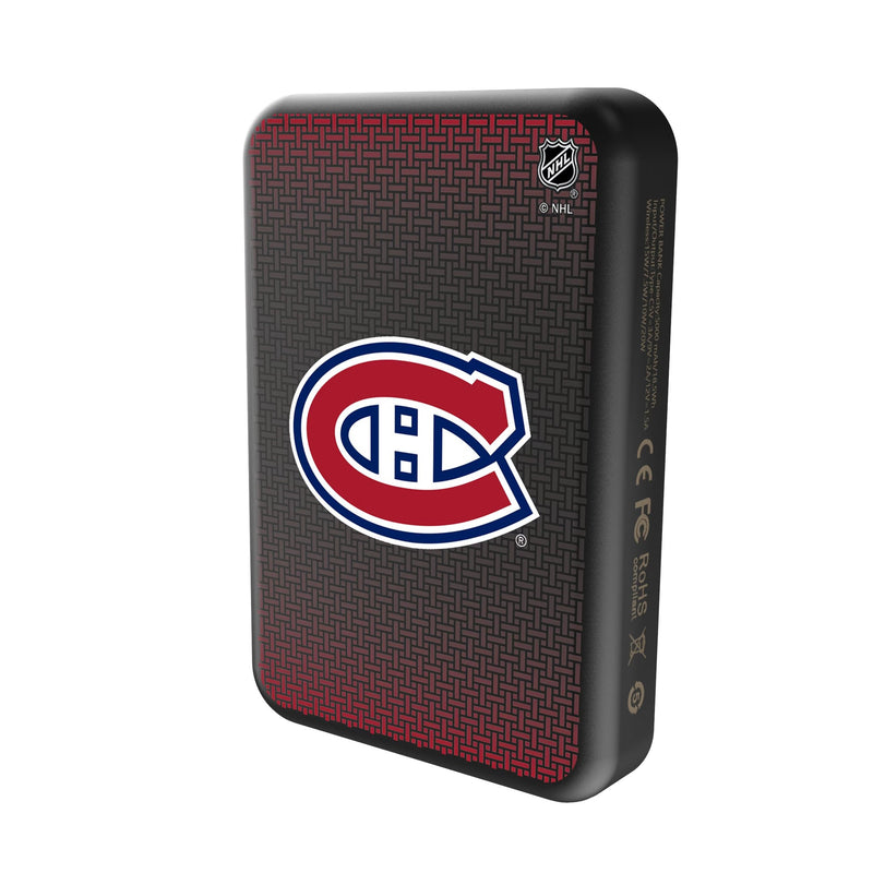 Montreal Canadiens Linen Wireless Mag Power Bank Solo.Jpg