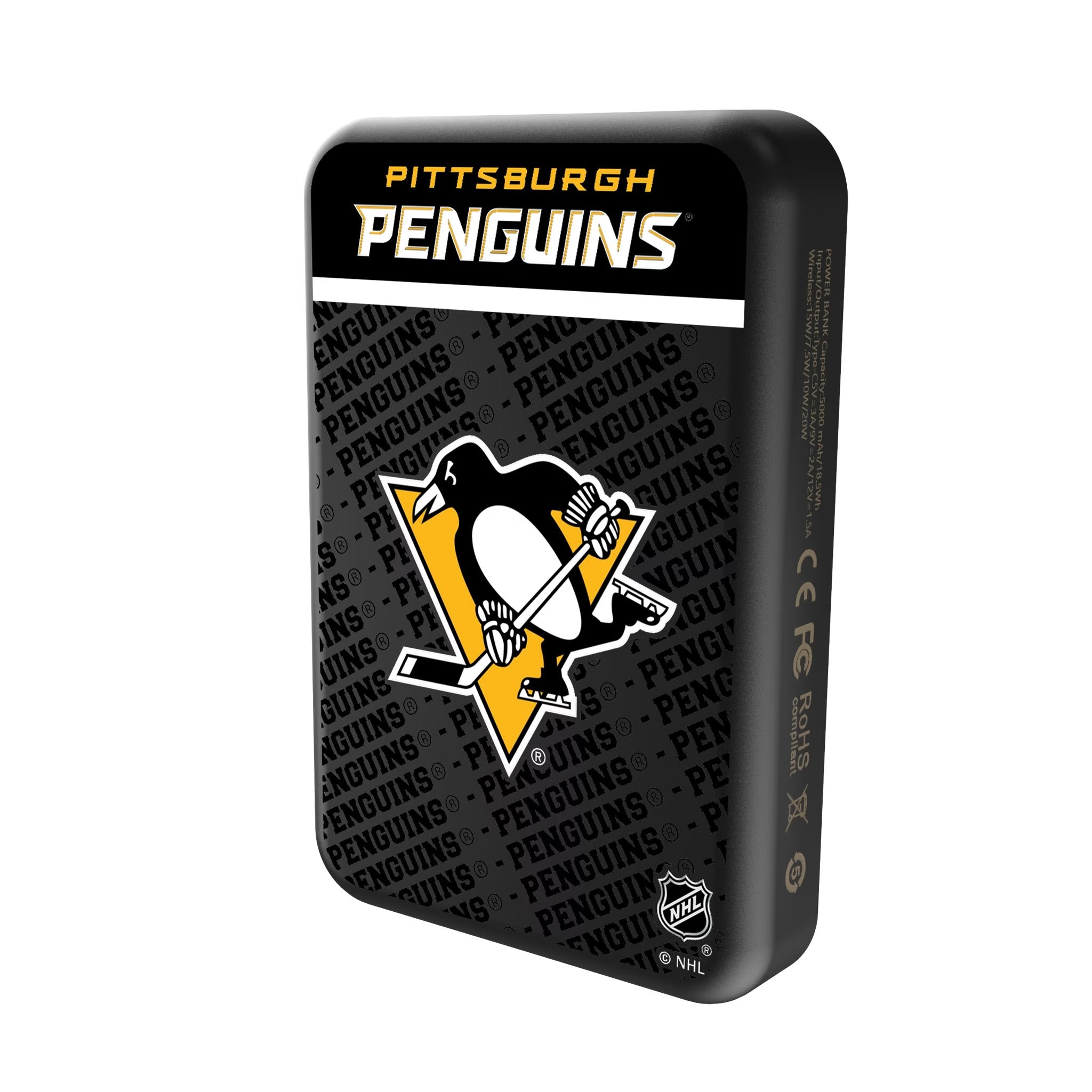 Pittsburgh Penguins Endzone Plus Wireless Mag Power Bank Solo.Jpg