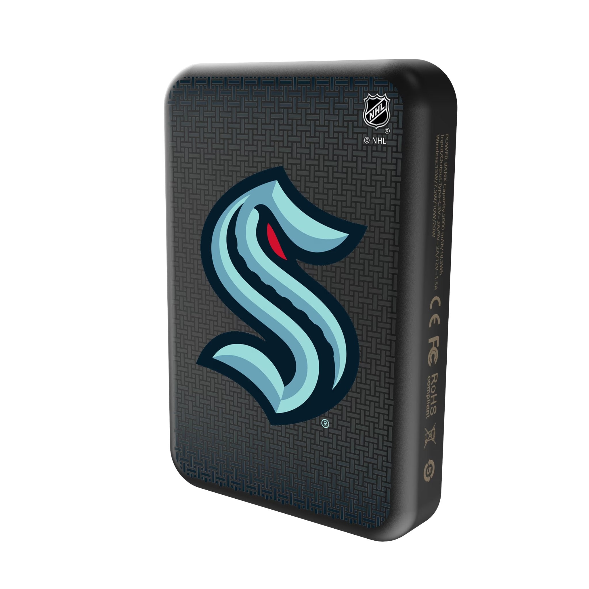 Seattle Kraken Linen Wireless Mag Power Bank Solo.Jpg