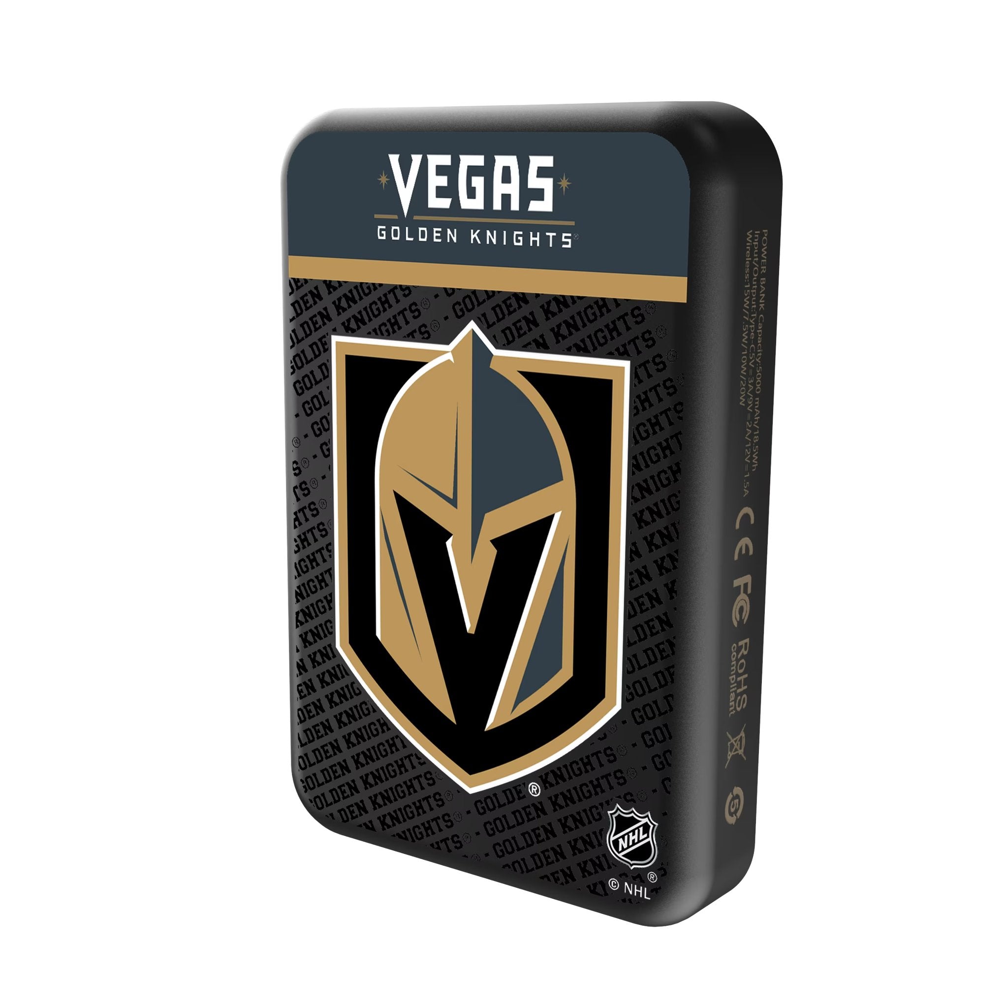 Vegas Golden Knights Endzone Plus Wireless Mag Power Bank Solo.Jpg