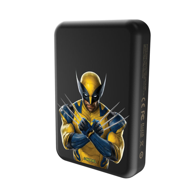 Marvel Deadpool Wolverine Badge Wireless Mag Power Bank Solo.Jpg