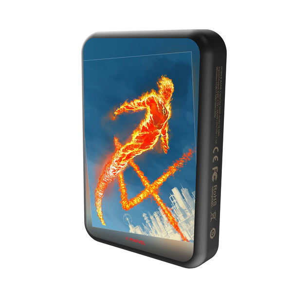 Marvel Human Torch Cover Art Wireless Mag Power Bank Solo.Jpg