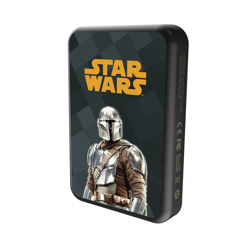 Star Wars: The Mandalorian Din Djarin Color Block Wireless Mag Power Bank Solo.Jpg