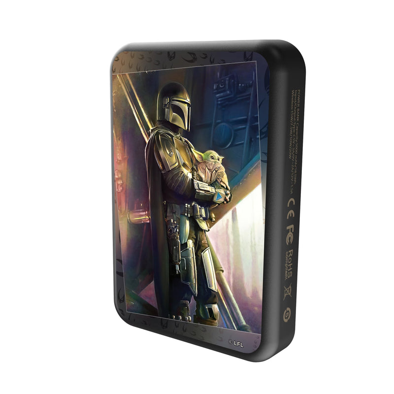Star Wars: The Mandalorian Din Djarin Portrait Wireless Mag Power Bank Solo.Jpg