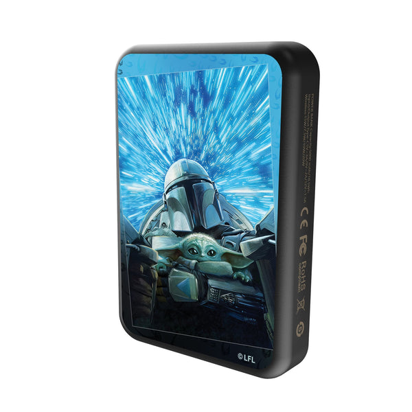 Star Wars: The Mandalorian Grogu and Din Djarin Portrait Wireless Mag Power Bank Solo.Jpg
