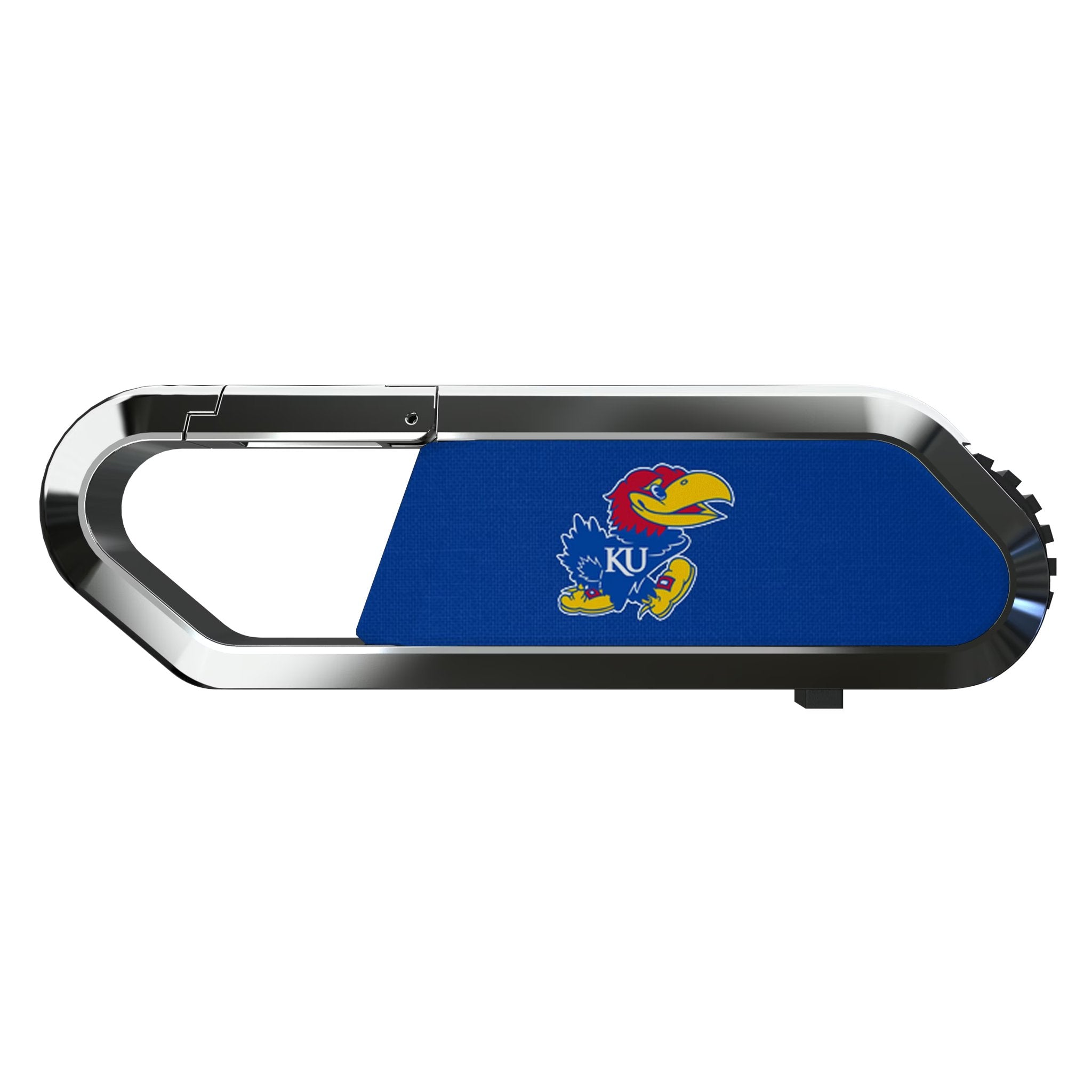University of Kansas Jayhawks Solid USB 64GB Clip Style Flash Drive Flat.Jpg