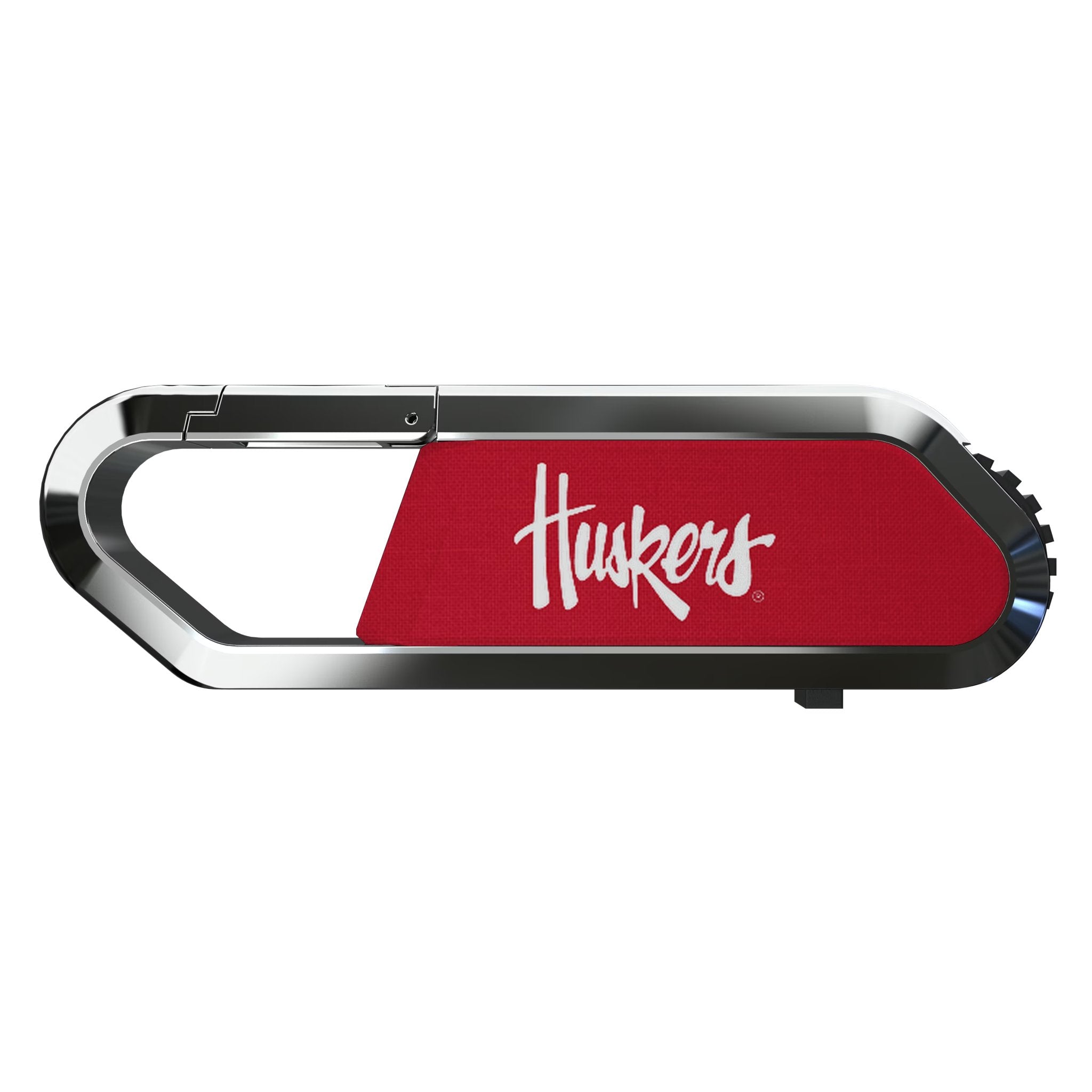 University of Nebraska Huskers Solid USB 64GB Clip Style Flash Drive Flat.Jpg