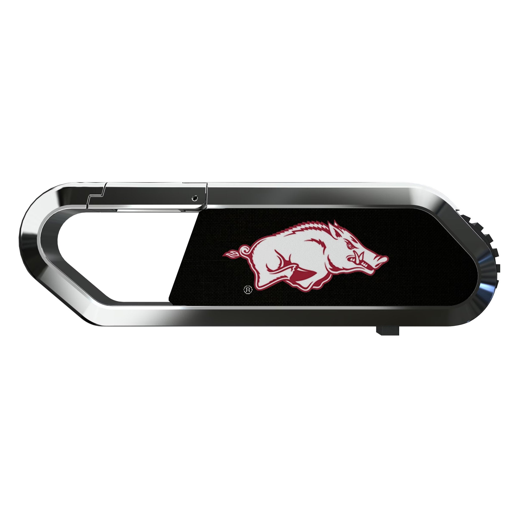 University of Arkansas Fayetteville Razorbacks Solid USB 64GB Clip Style Flash Drive Flat.Jpg