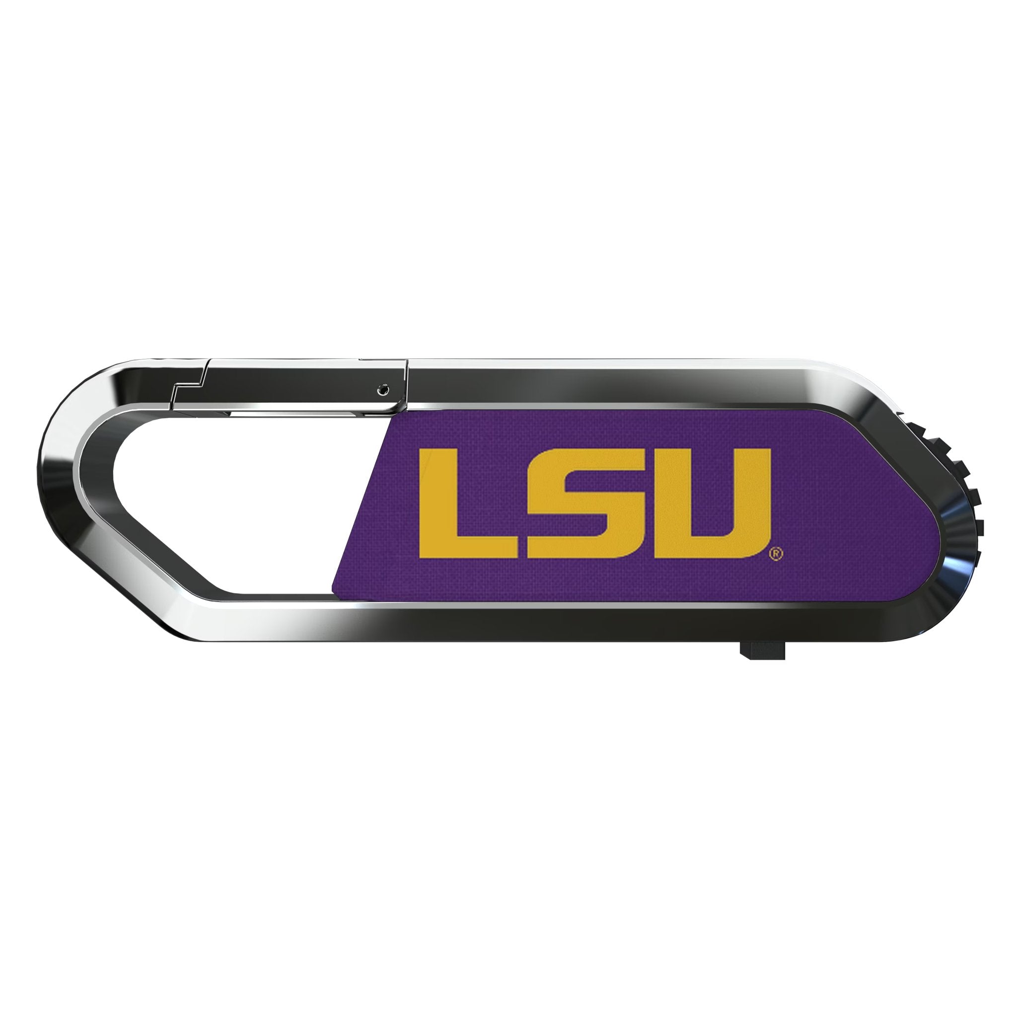 Louisiana State University Tigers Solid USB 64GB Clip Style Flash Drive Flat.Jpg