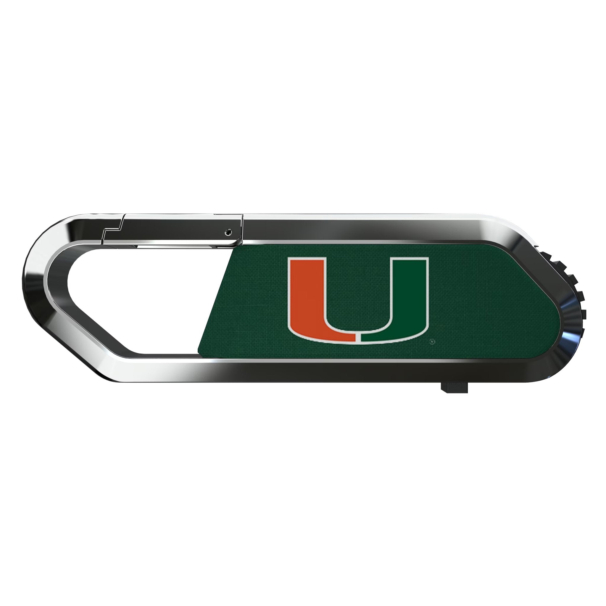 University of Miami Hurricanes Solid USB 64GB Clip Style Flash Drive Flat.Jpg