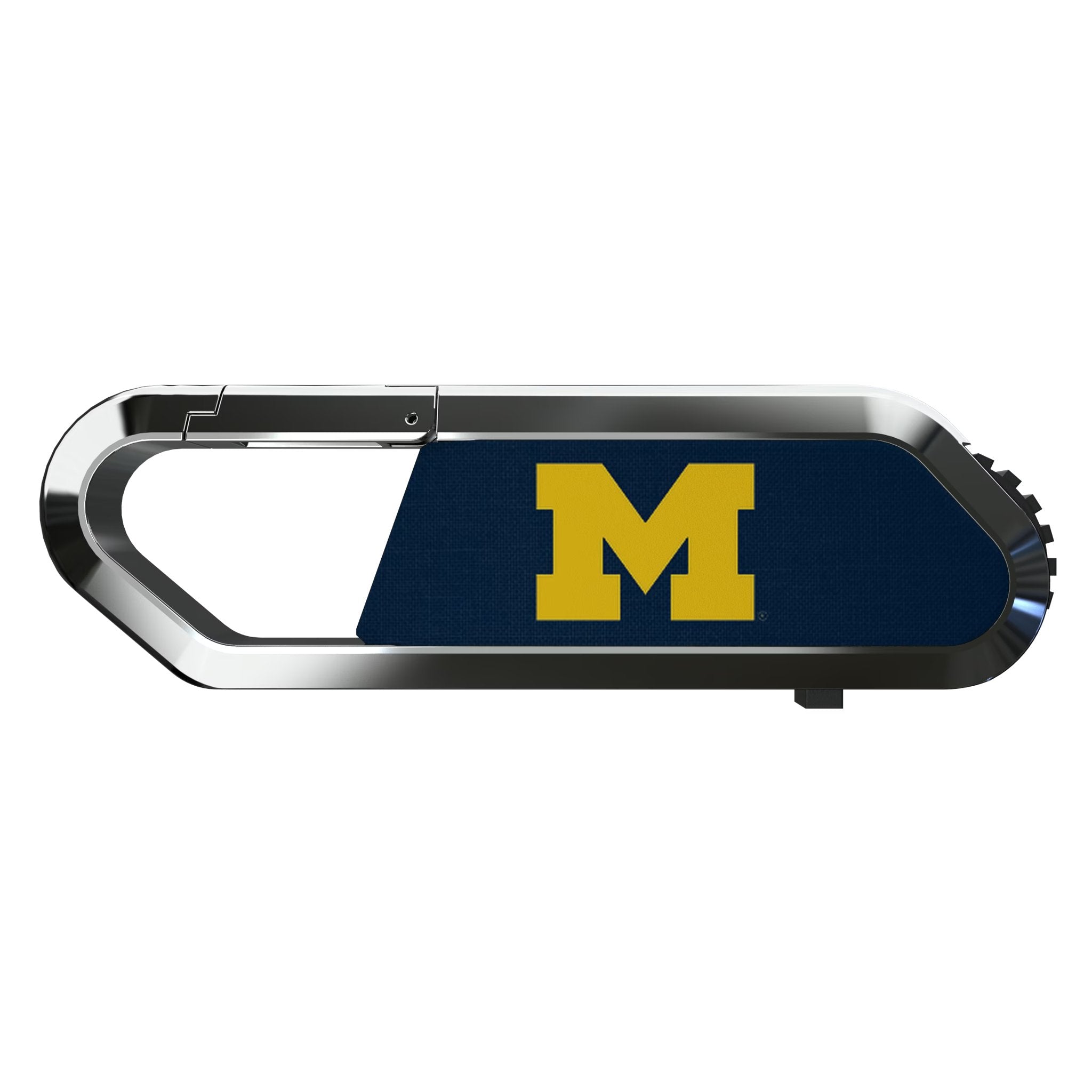 University of Michigan Wolverines Solid USB 64GB Clip Style Flash Drive Flat.Jpg