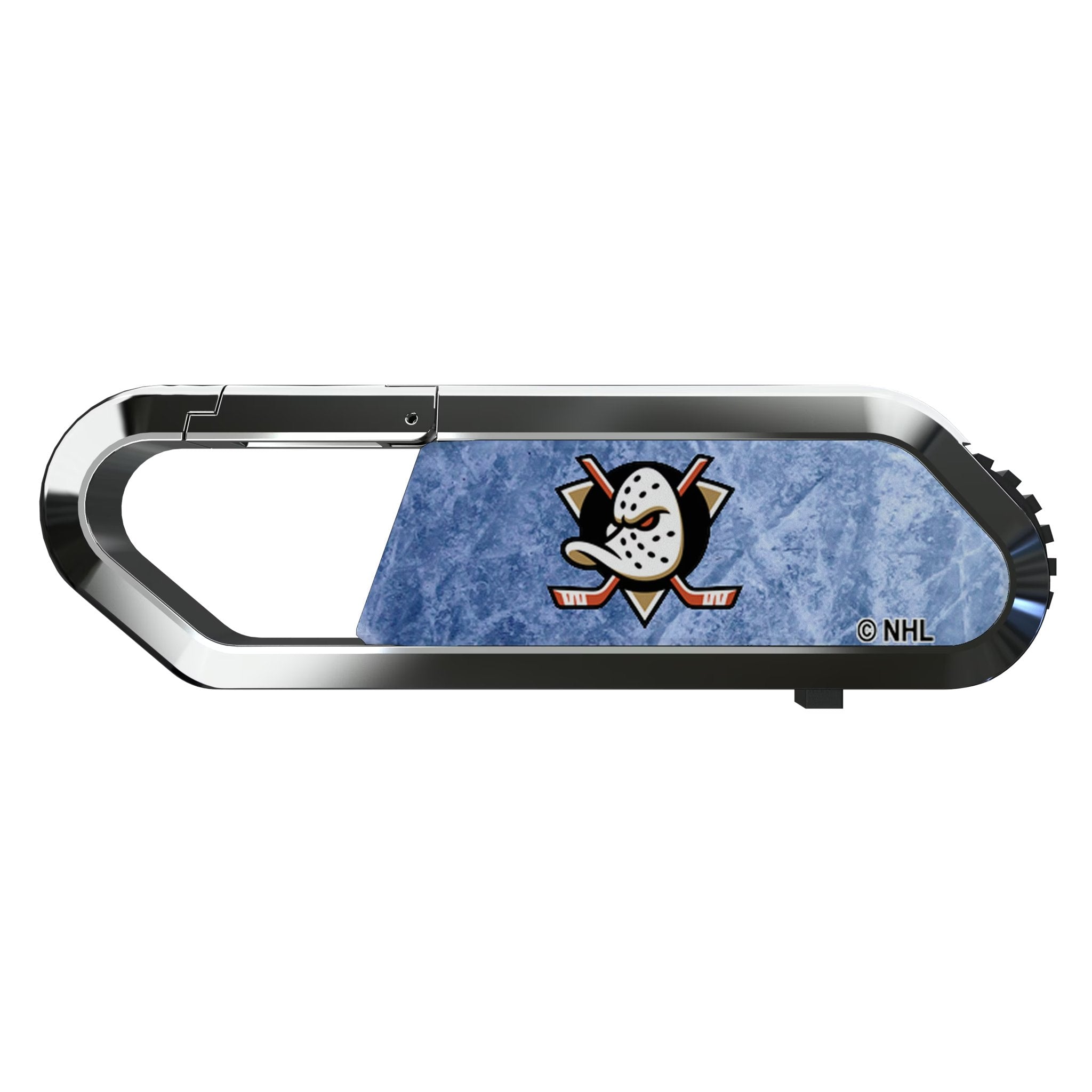 Anaheim Ducks Ice Flood USB 64GB Clip Style Flash Drive Flat.Jpg